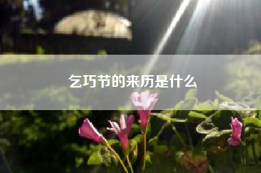 乞巧节的来历是什么（乞巧节的来历和风俗）