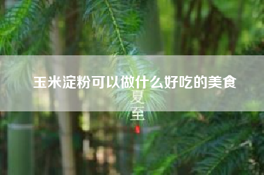 玉米淀粉可以做什么好吃的美食？玉米淀粉的用途有哪些？